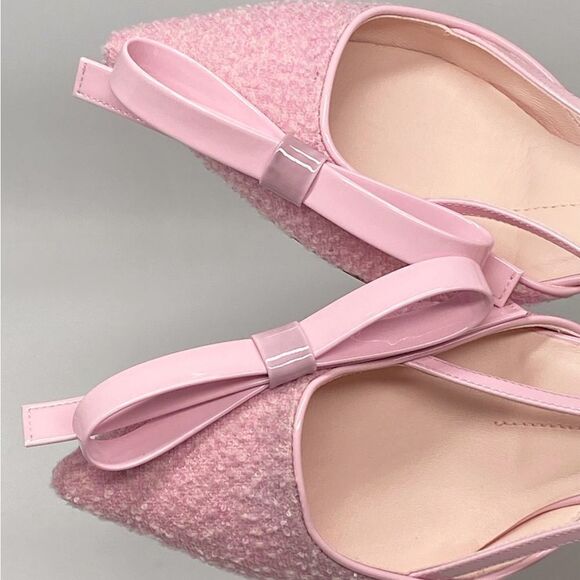 Roger Vivier Virgule Bow Comma-Heel Slingback Pumps size 37.5 - Picture 9 of 16